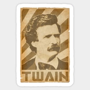 Mark Twain Retro Propaganda Sticker